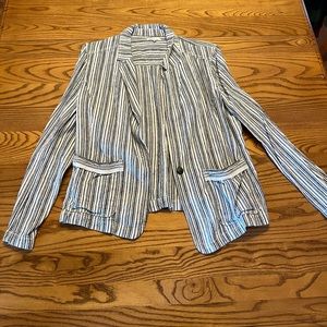 Maurices grey and white striped jacket